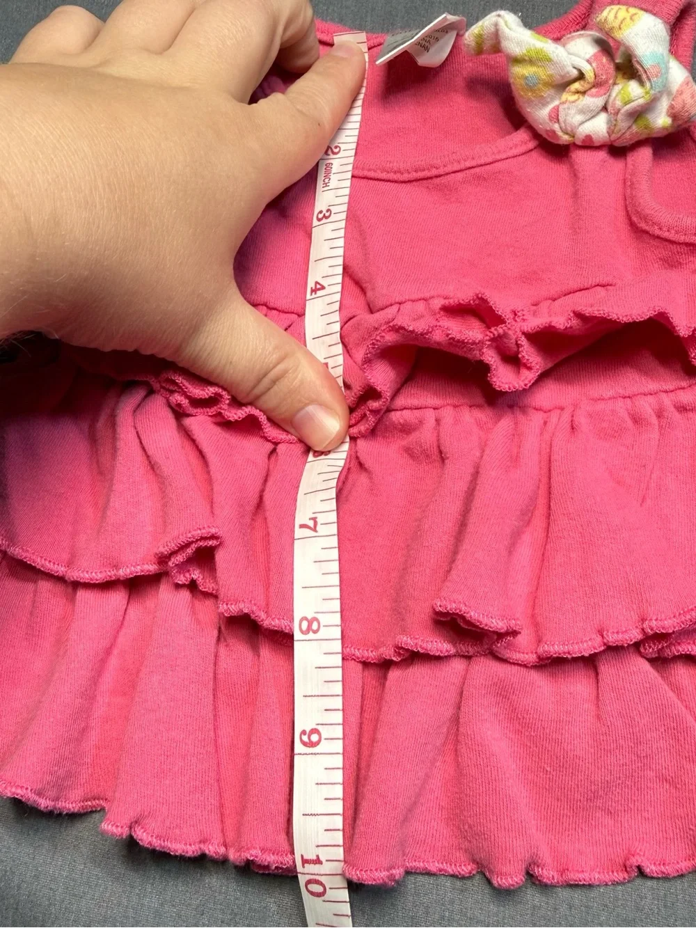 Cutie Pie Pink Ruffle Tank Top with Bow Accent